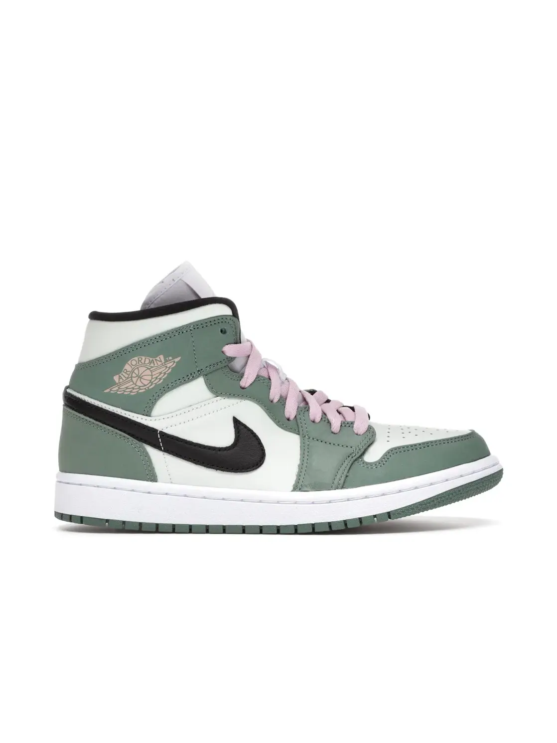 Женские кроссовки Lifestyle с принтом Jordan 1 Mid Dutch Green — изображение 1 из 4, зеленый/черный-зеленый
