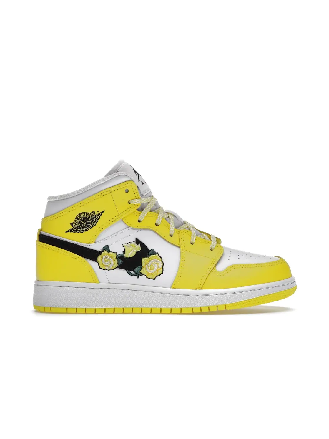 Детские кроссовки с принтом Jordan 1 Mid Jordan — изображение 1 из 4, желтый/черный-белый