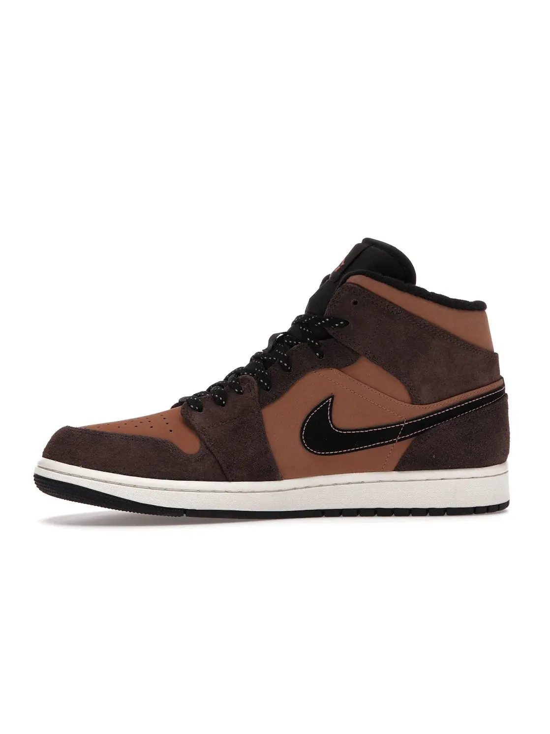 Мужские кроссовки с замшевыми вставками Jordan 1 Mid SE Jordan — изображение 3 из 4, темный/коричневый/черный