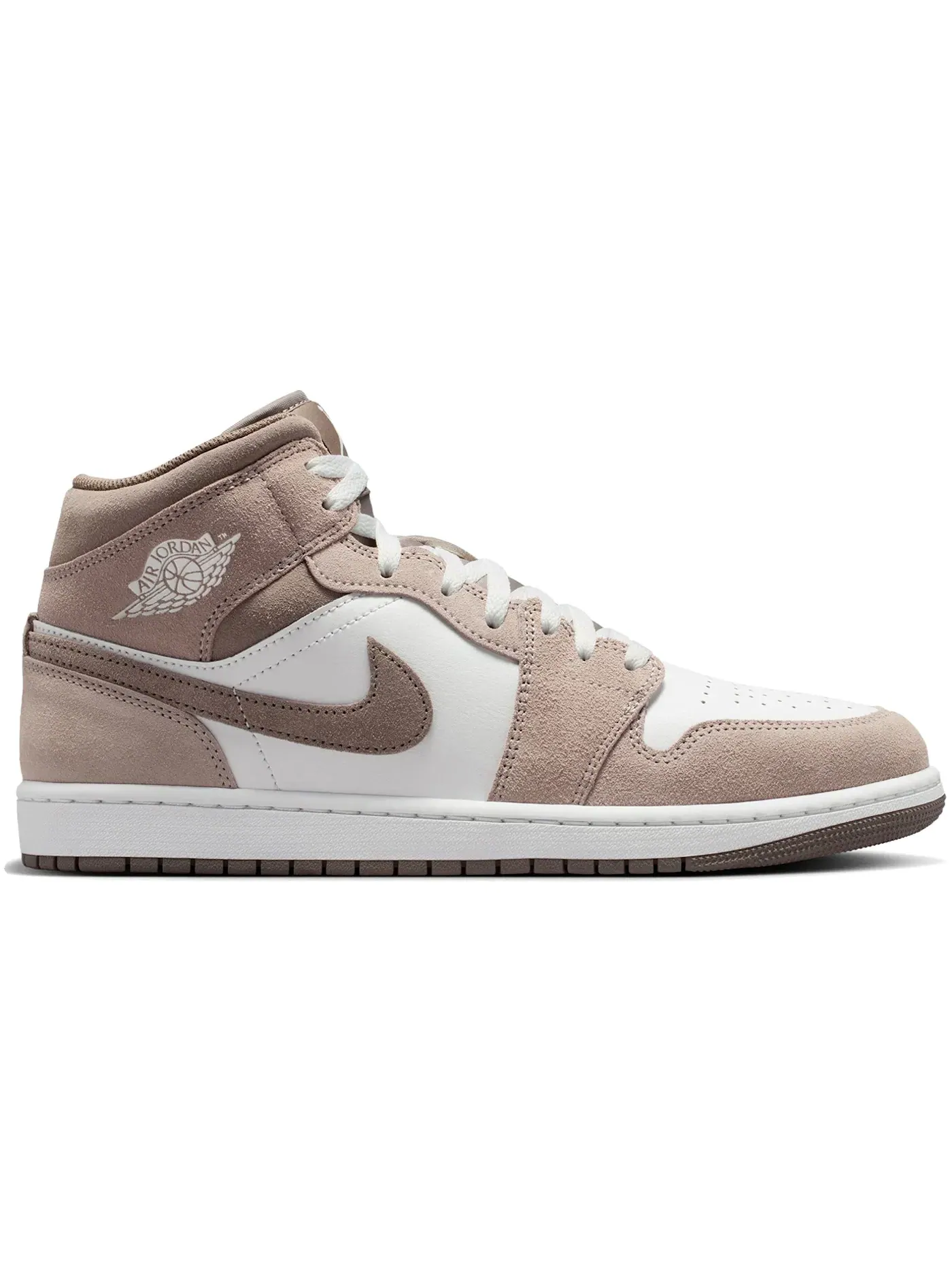 Мужские кроссовки Lifestyle Jordan 1 Mid Jordan — изображение 1 из 1, белый/оливковый серый