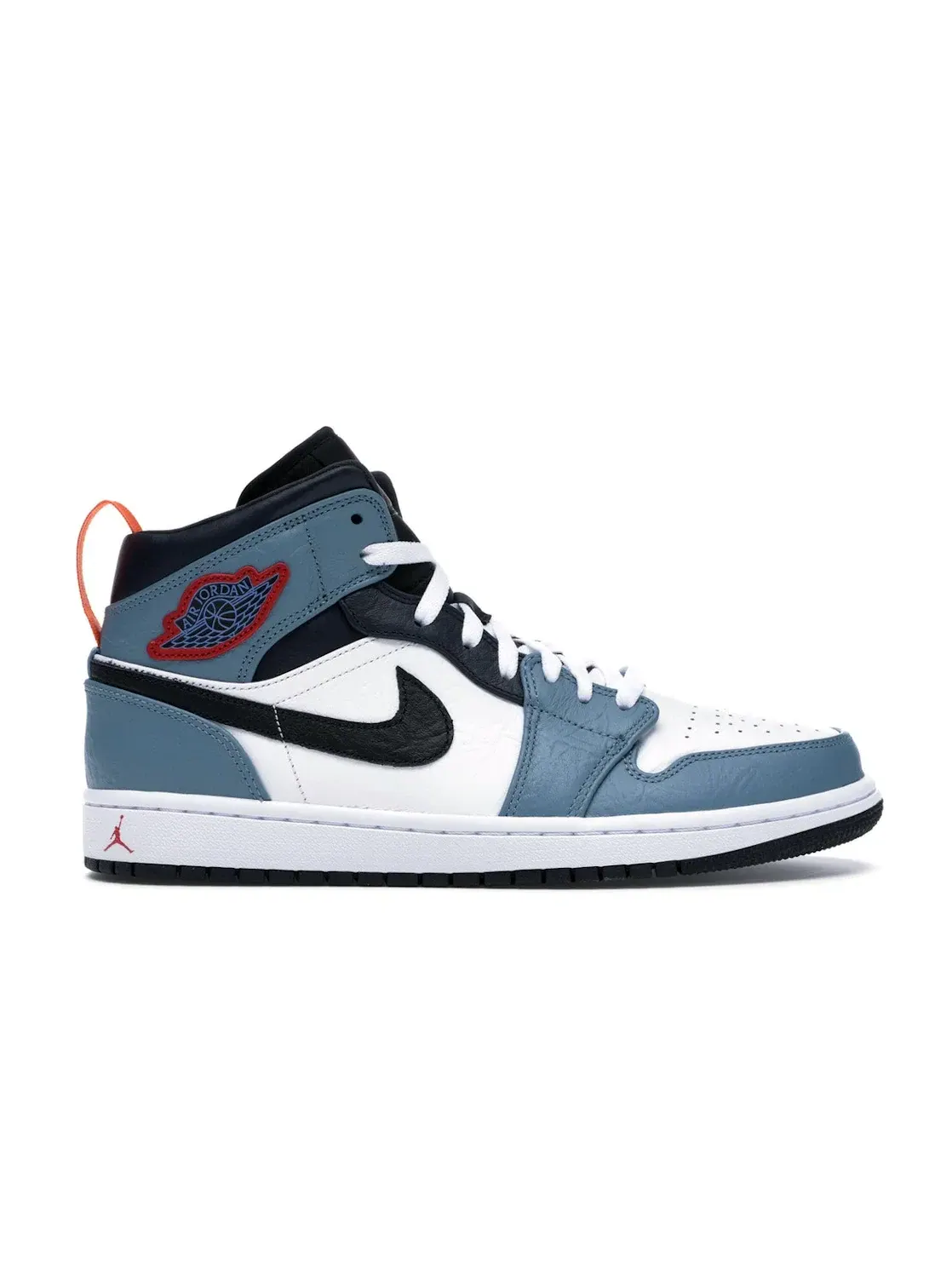 Мужские кроссовки с принтом Jordan 1 Mid Fearless Jordan — изображение 1 из 4, белый/черный--темный
