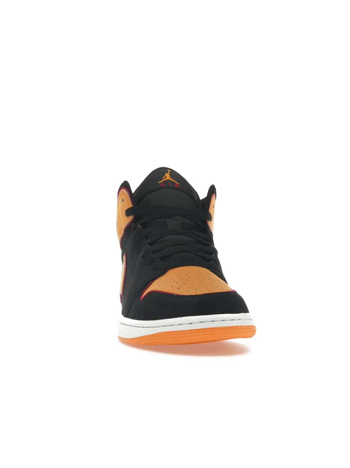 Мужские кроссовки с утолщенным язычком Jordan 1 Mid Jordan — изображение 2 из 4, черный/оранжевый