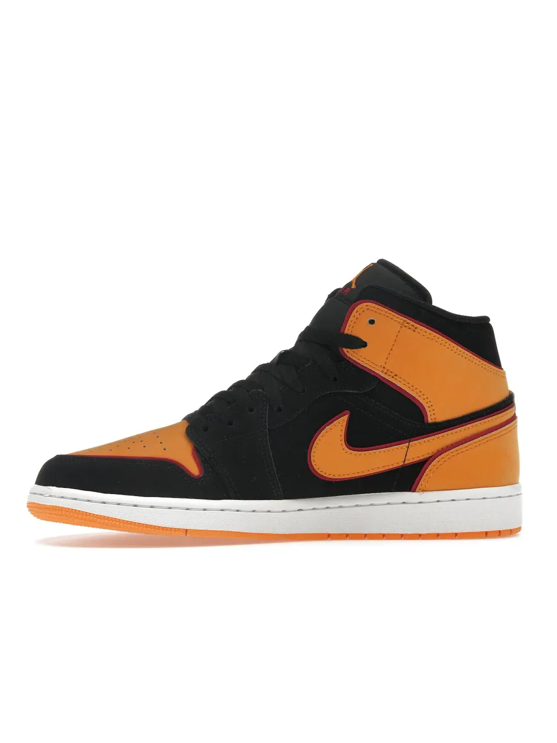 Мужские кроссовки с утолщенным язычком Jordan 1 Mid Jordan — изображение 3 из 4, черный/оранжевый