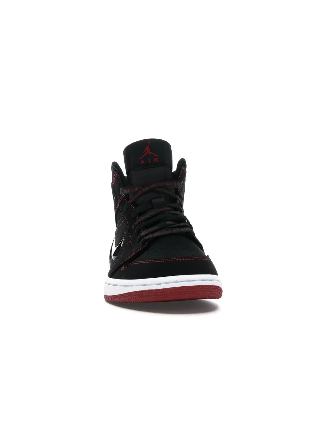 Мужские кроссовки с кожаным верхом Jordan 1 Mid — изображение 2 из 4, черный/красный-белый