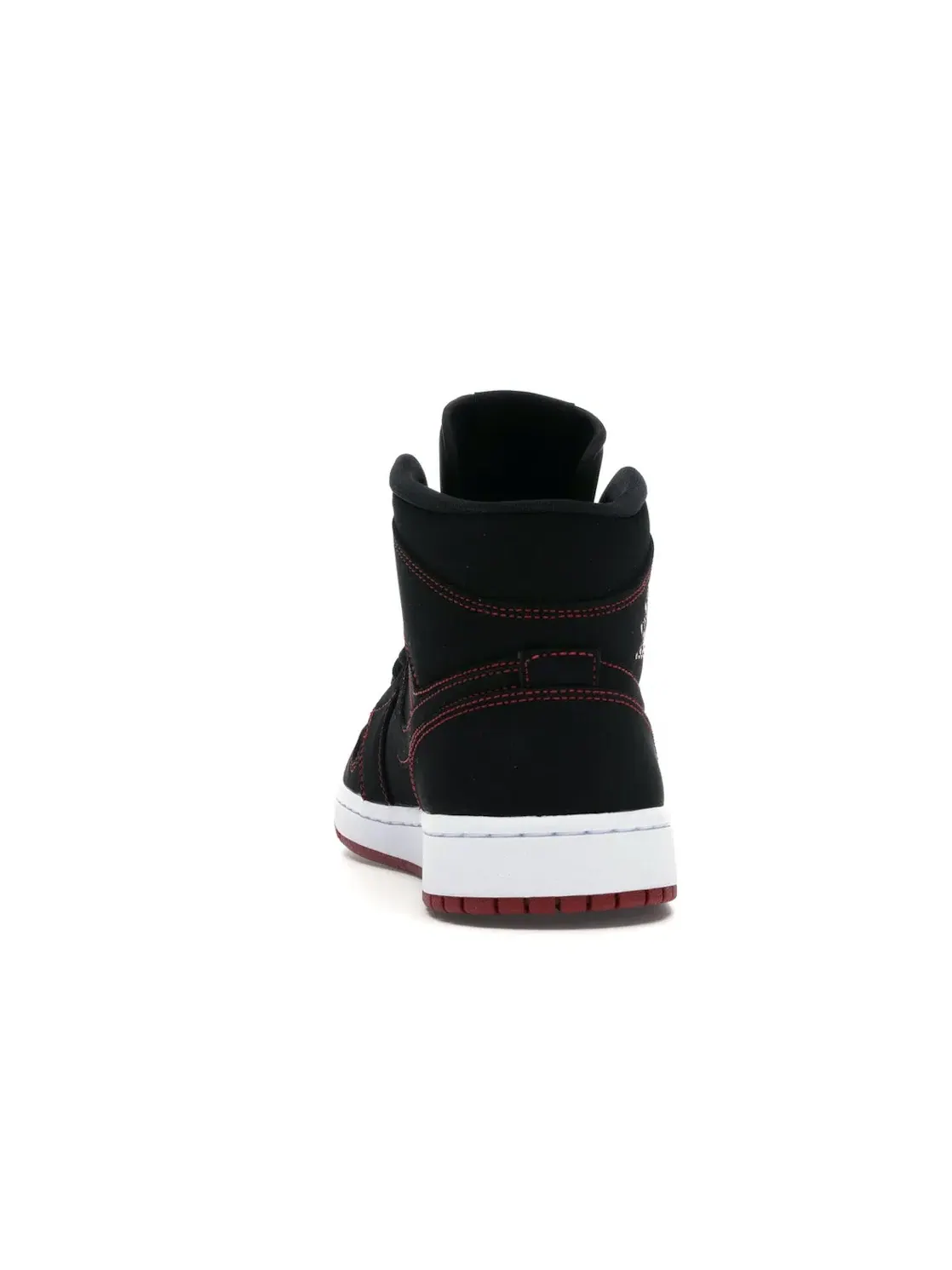 Мужские кроссовки с кожаным верхом Jordan 1 Mid — изображение 4 из 4, черный/красный-белый