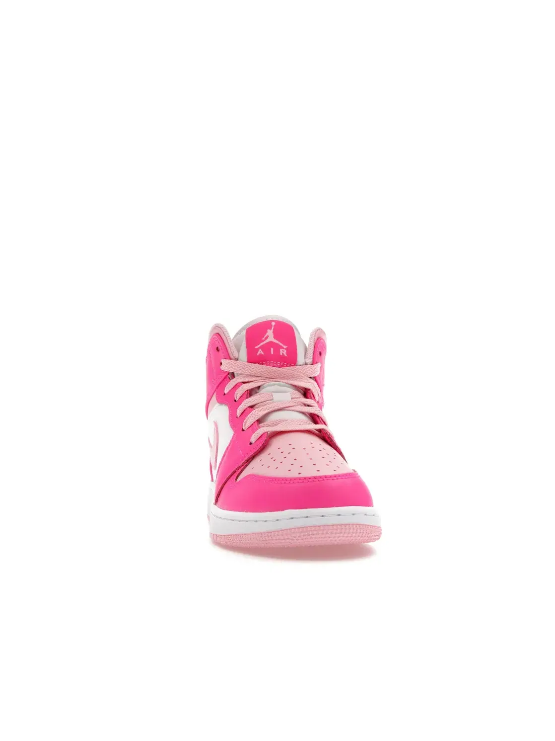 Детские кроссовки Lifestyle с цветным акцентом Jordan 1 Mid Fierce Pink Jordan — изображение 2 из 4, белый/розовый/розовый