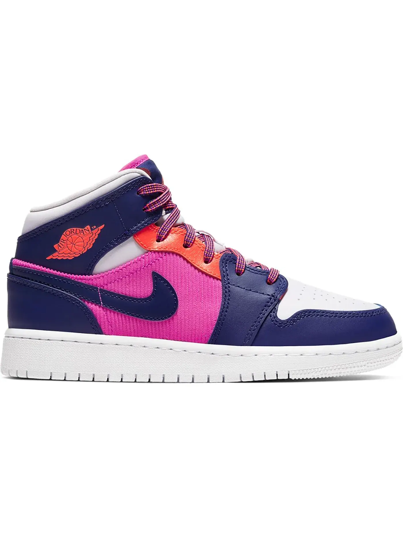 Детские кроссовки Lifestyle с кроссовками Jordan 1 Mid Jordan — изображение 1 из 1, розовый/--фиолетовый