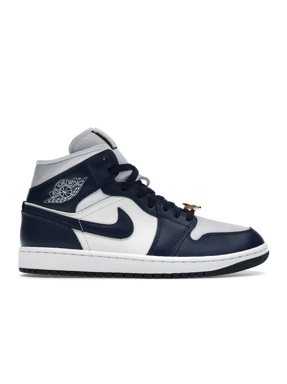 Женские кроссовки Lifestyle Jordan 1 Mid Jordan — изображение 1 из 4, серый/темно-синий/белый