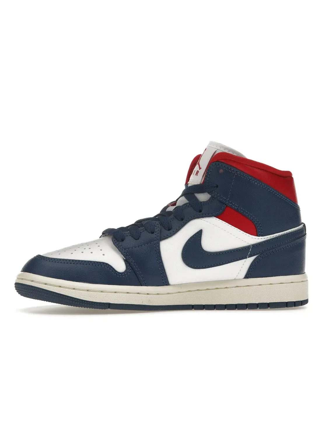 Женские кроссовки с высоким берцем Jordan 1 Mid — изображение 3 из 4, белый/синий-красный