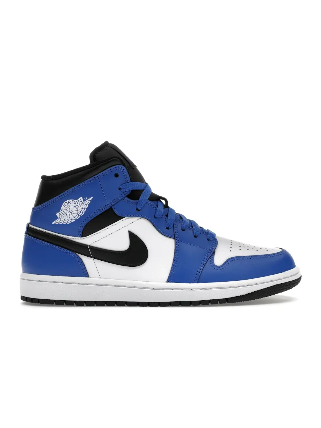 Мужские кроссовки с контрастными накладками Jordan 1 Mid Game Royal Jordan — изображение 1 из 4, белый/черный