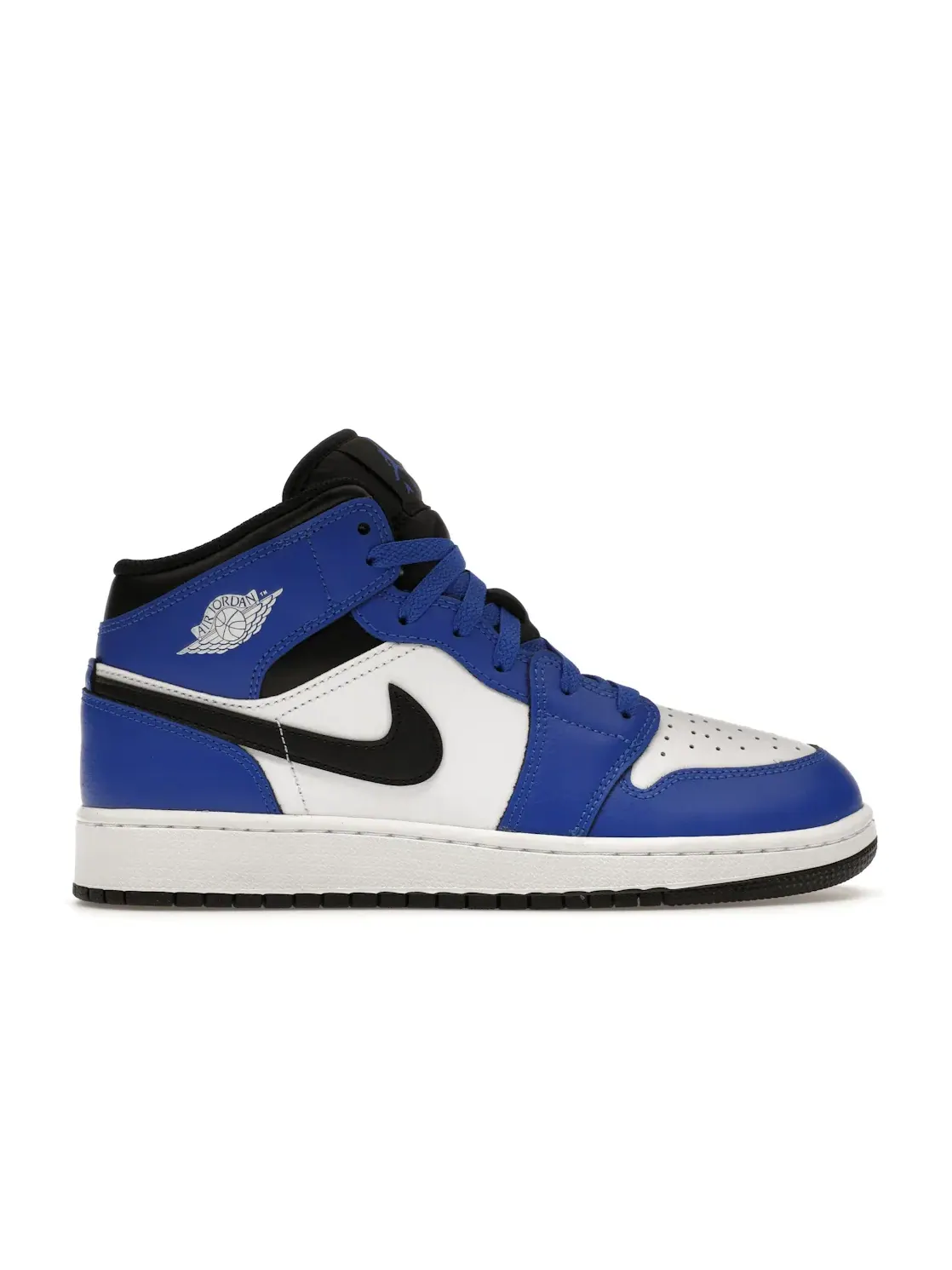 Детские кроссовки Lifestyle с контрастным дизайном Jordan 1 Mid — изображение 1 из 4, белый черный