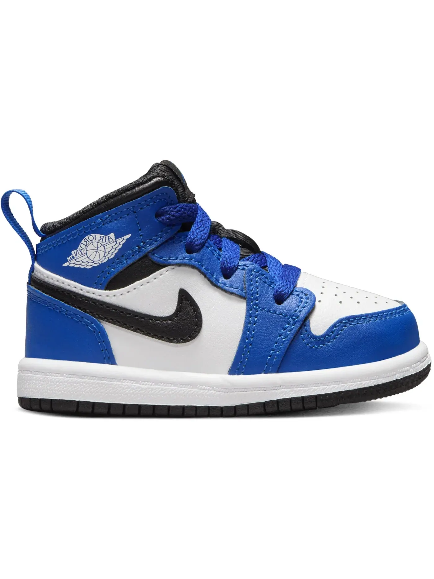Детские кроссовки с принтом Jordan 1 Mid Jordan — изображение 1 из 1, белый черный