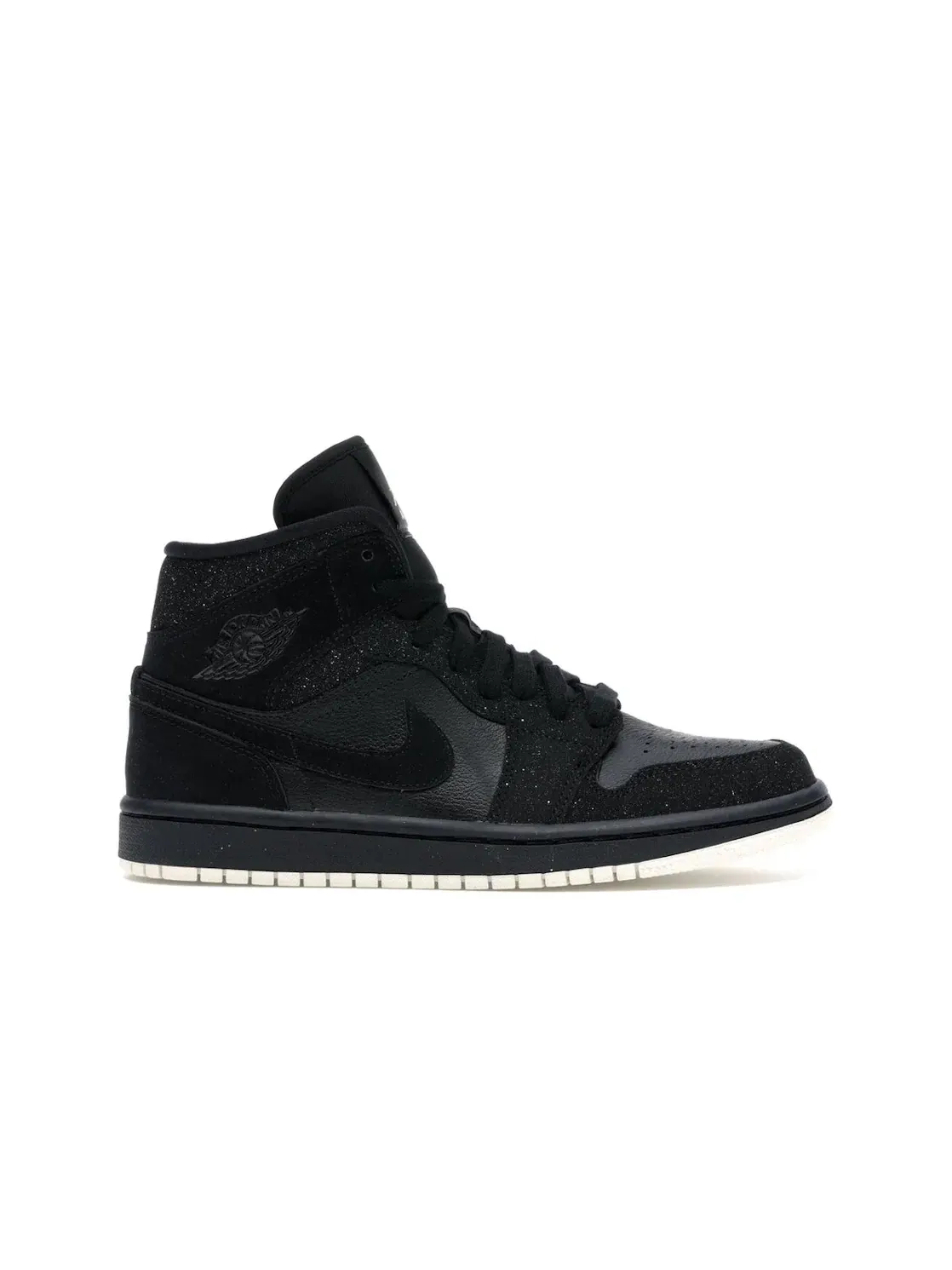 Женские кроссовки с блестками Jordan 1 Mid Jordan — изображение 1 из 4, черный/белый