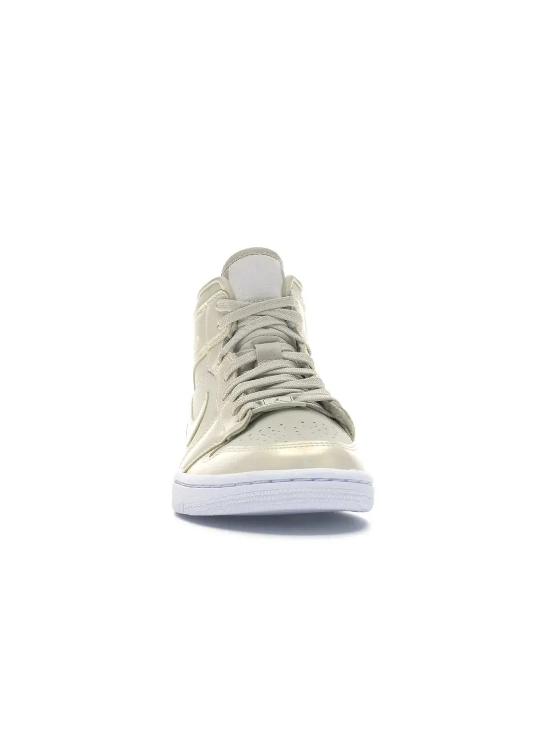 Женские кроссовки с перфорированным носком Goose Feather Yellow Jordan 1 Mid — изображение 2 из 4, желтый/желтый-белый