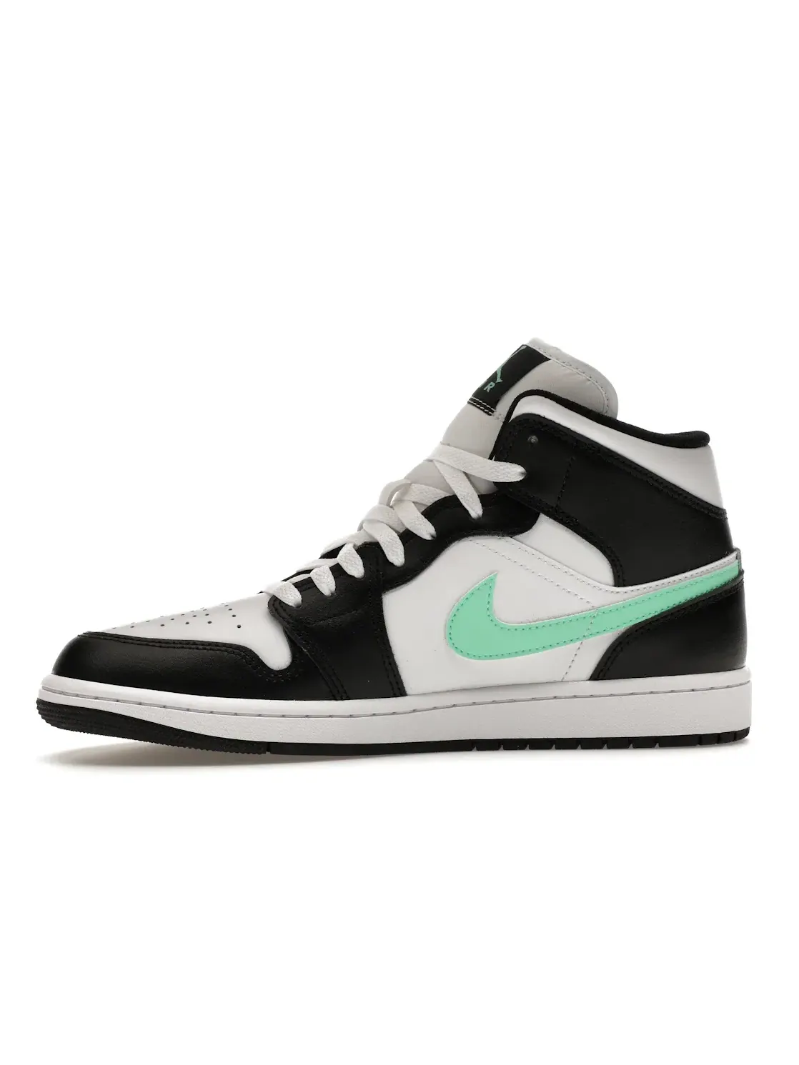 Мужские кроссовки с контрастными вставками Jordan 1 Mid Jordan — изображение 3 из 4, белый/черный-зеленый