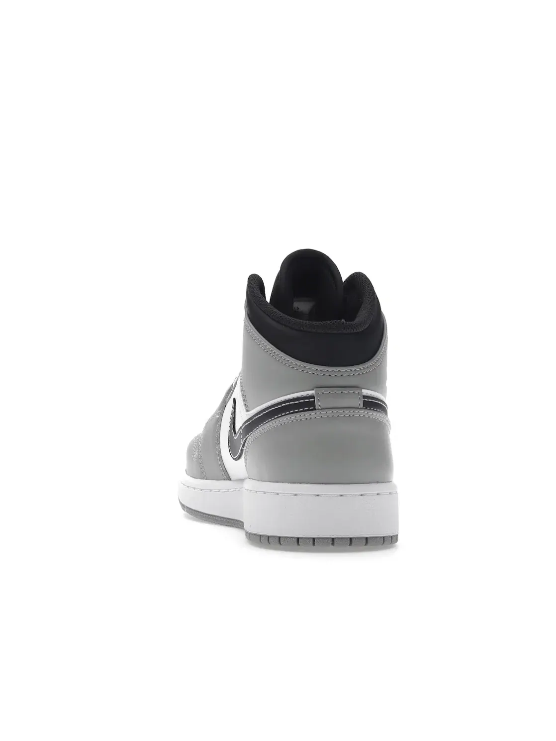 Детские кроссовки Lifestyle с принтом Jordan 1 Mid Greyscale (GS) Jordan — изображение 4 из 4, серый/черный//белый