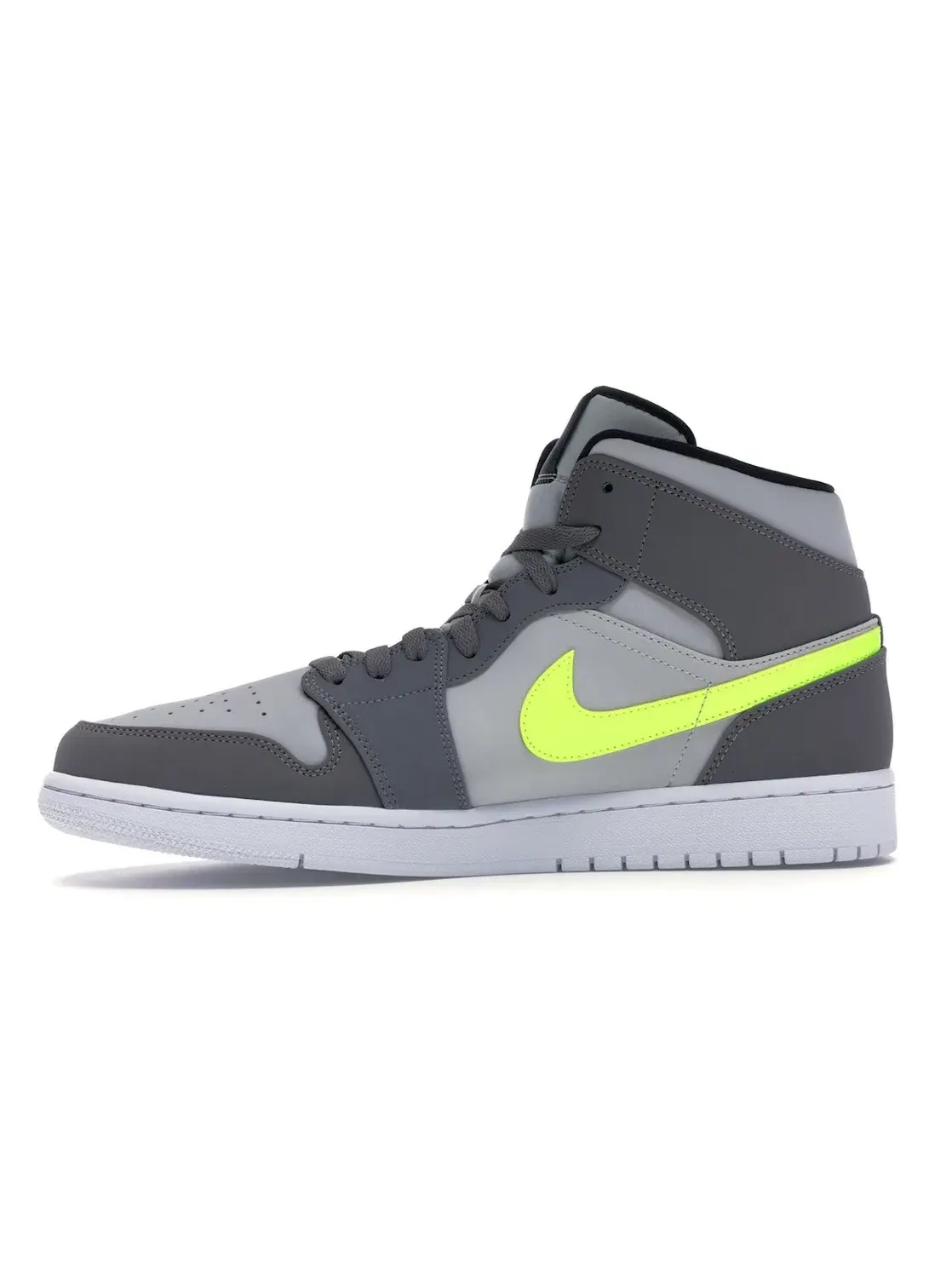 Мужские кроссовки Lifestyle с комбинированным верхом Jordan 1 Mid — изображение 3 из 4, серый-белый-черный
