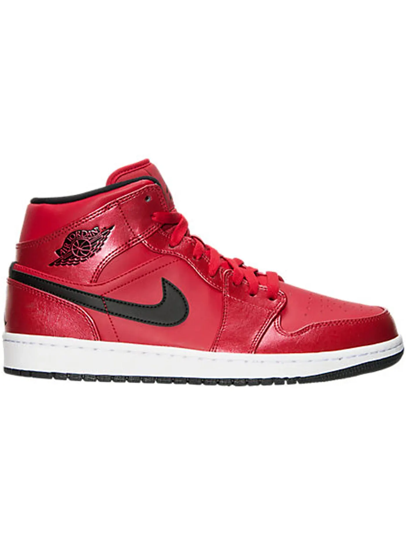 Мужские кроссовки кожаные Jordan 1 Mid Jordan — изображение 1 из 1, красный/черный-белый