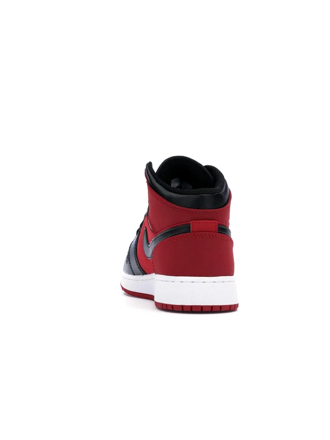 Детские кроссовки для мальчиков с патент-кожей Jordan 1 Mid Jordan — изображение 4 из 4, красный/черный-белый