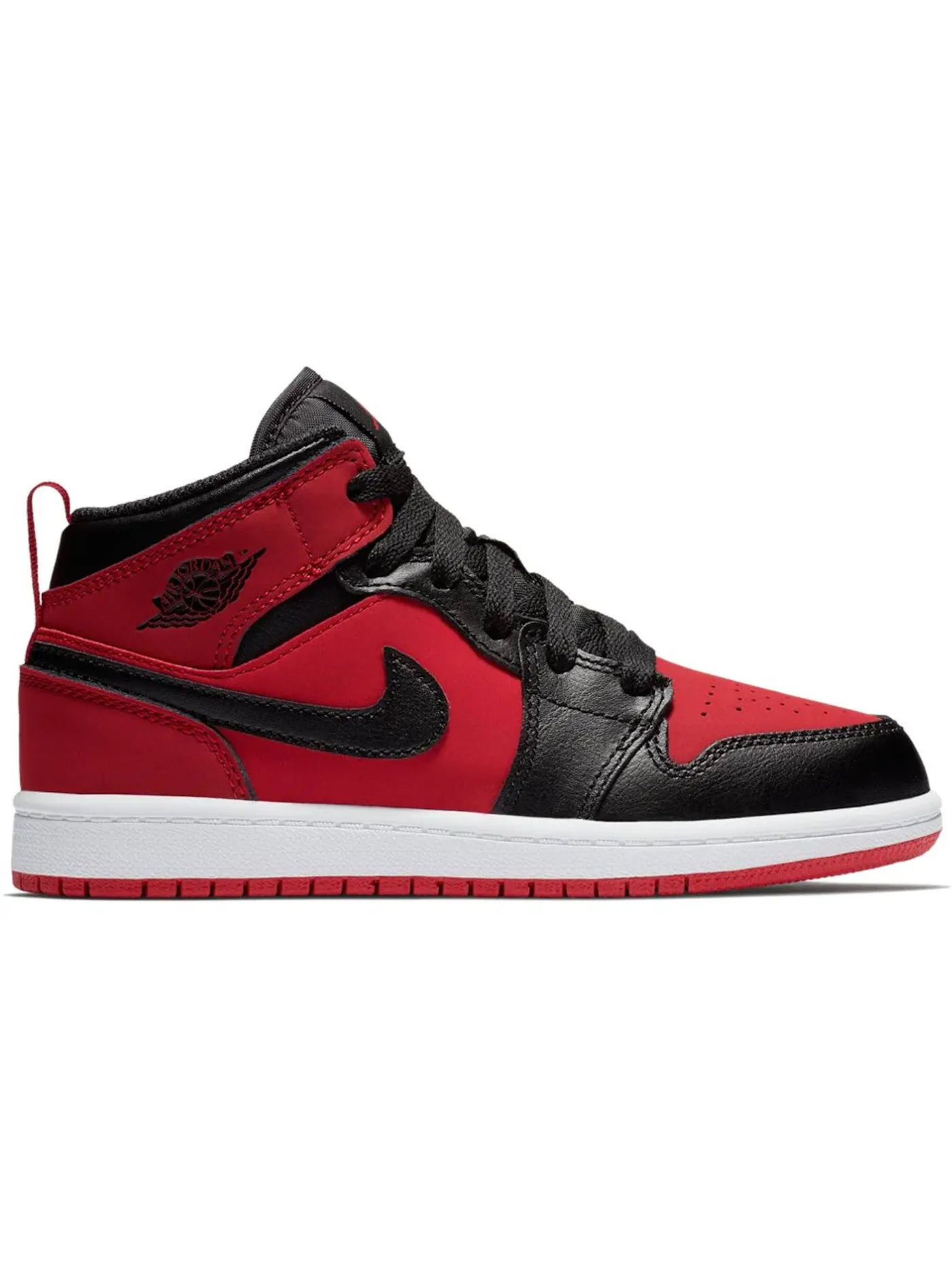 Детские кроссовки Lifestyle Jordan 1 Mid — изображение 1 из 1, красный/черный-белый