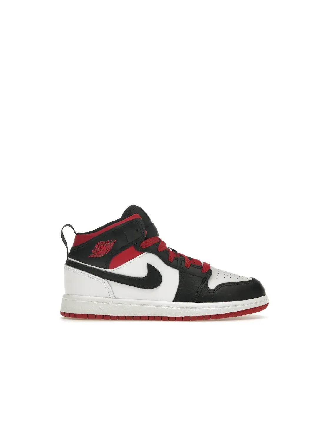 Детские кроссовки с принтом Jordan 1 Mid Jordan — изображение 1 из 4, белый/черный/красный