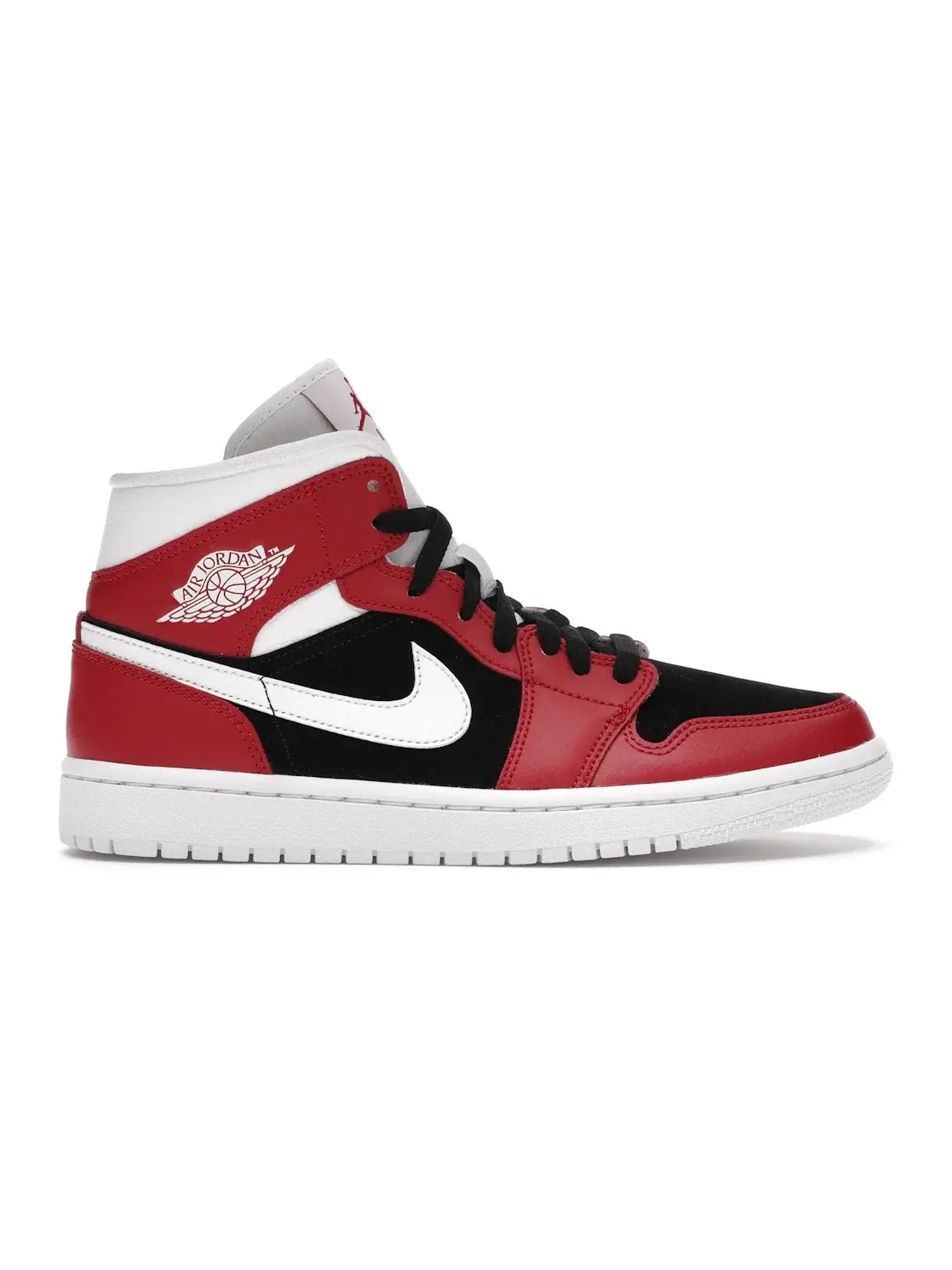 Женские кроссовки с длинным язычком Jordan 1 Mid — изображение 1 из 4, красный/белый-черный