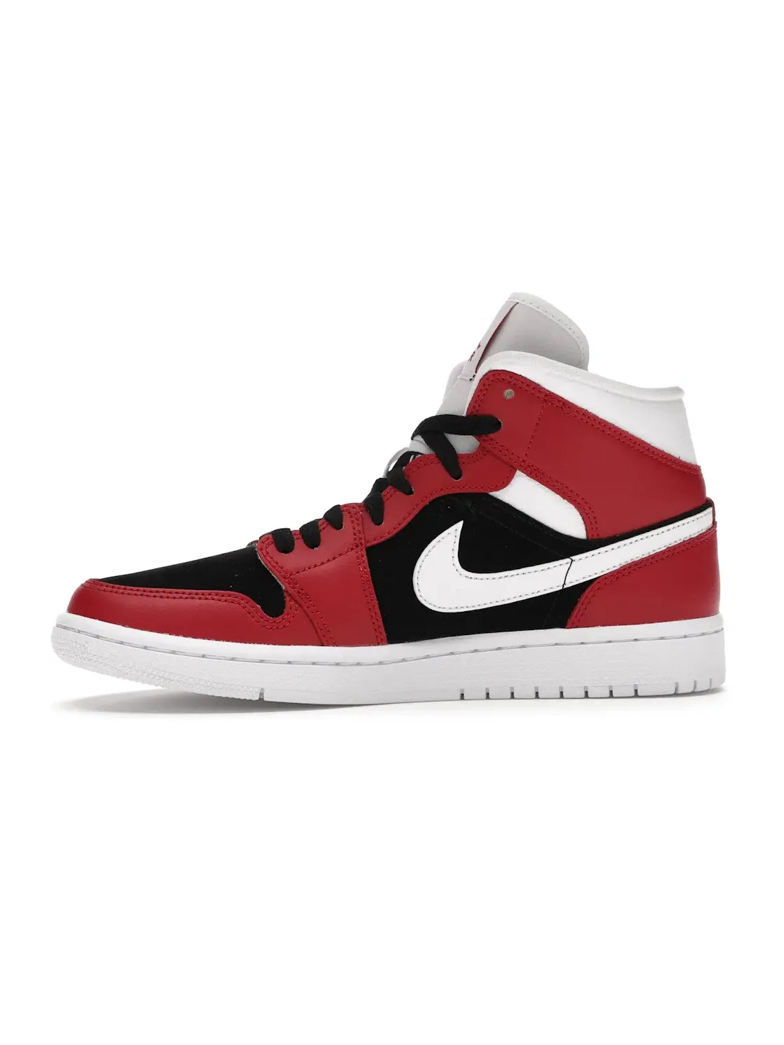 Женские кроссовки с длинным язычком Jordan 1 Mid — изображение 3 из 4, красный/белый-черный