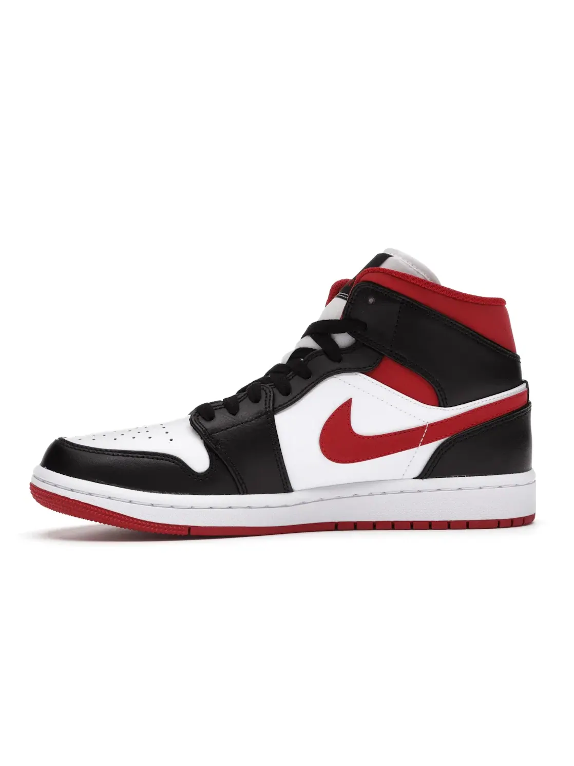 Мужские кроссовки с кожаным верхом Jordan 1 Mid Jordan — изображение 3 из 4, белый/красный-черный
