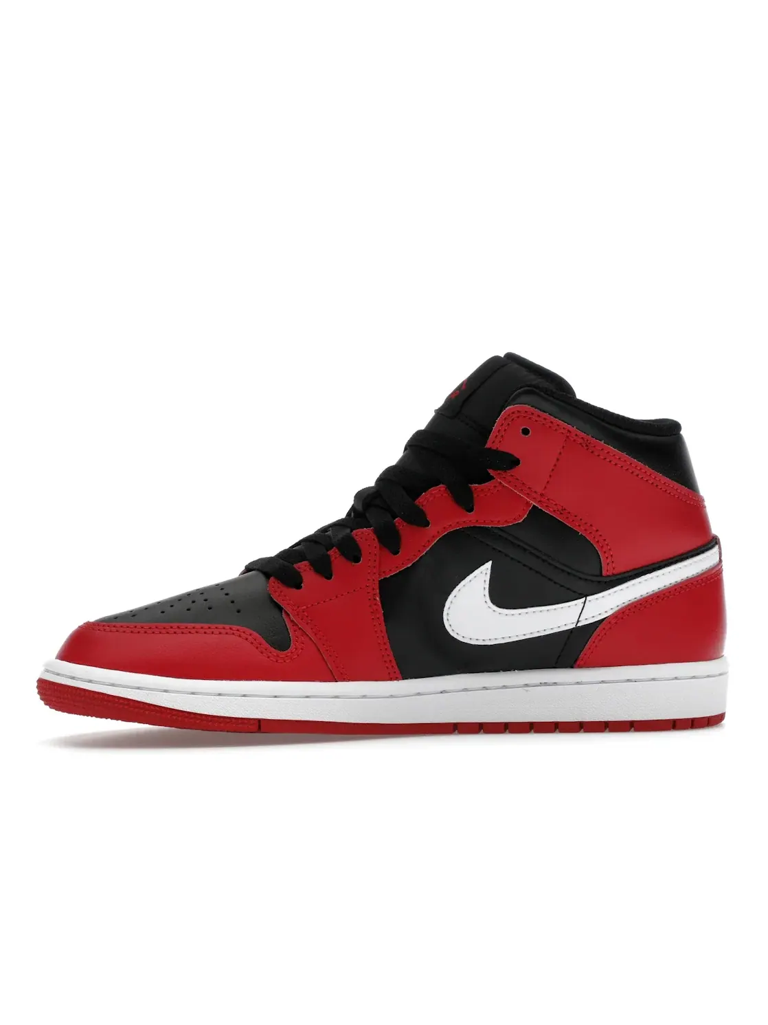 Мужские кроссовки с кожаным верхом Jordan 1 Mid Jordan — изображение 3 из 4, черный/красный/белый