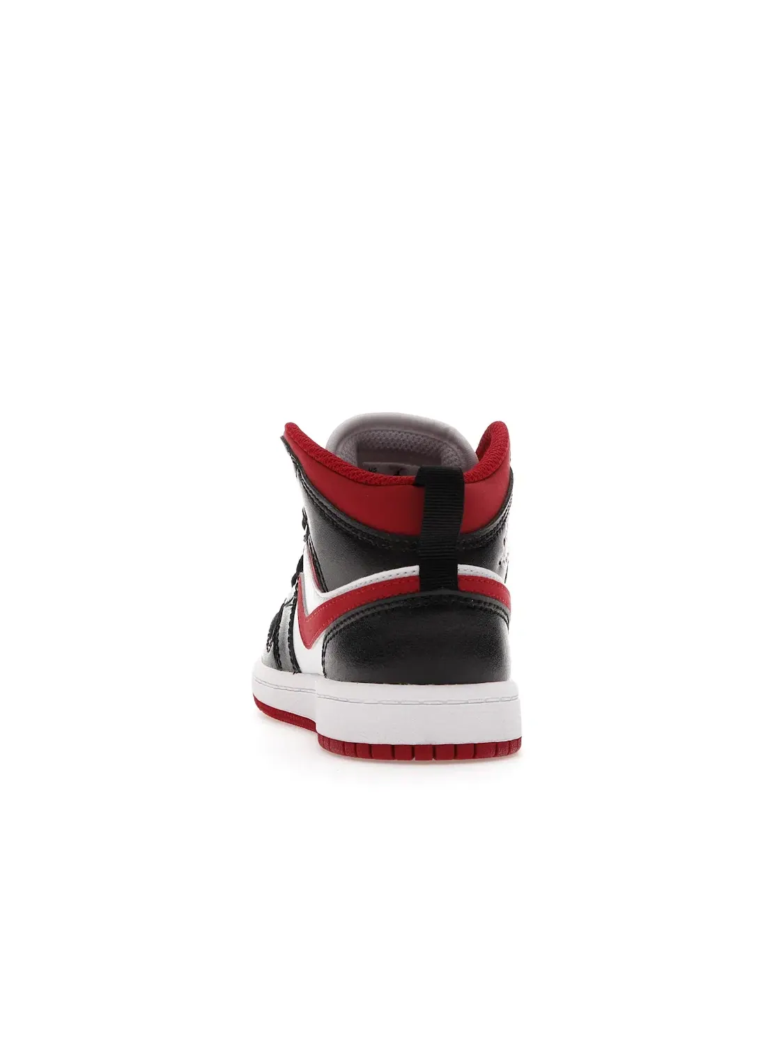 Детские кроссовки с кожаным верхом Jordan 1 Mid — изображение 4 из 4, белый/красный-черный