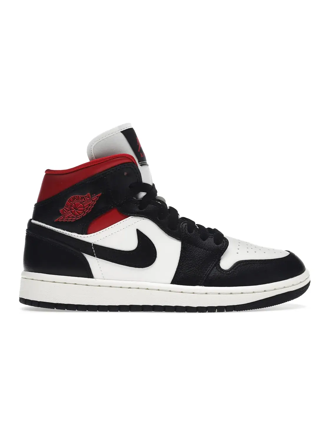 Женские кроссовки с контрастными элементами Jordan 1 Mid Jordan — изображение 1 из 4, черный/красный