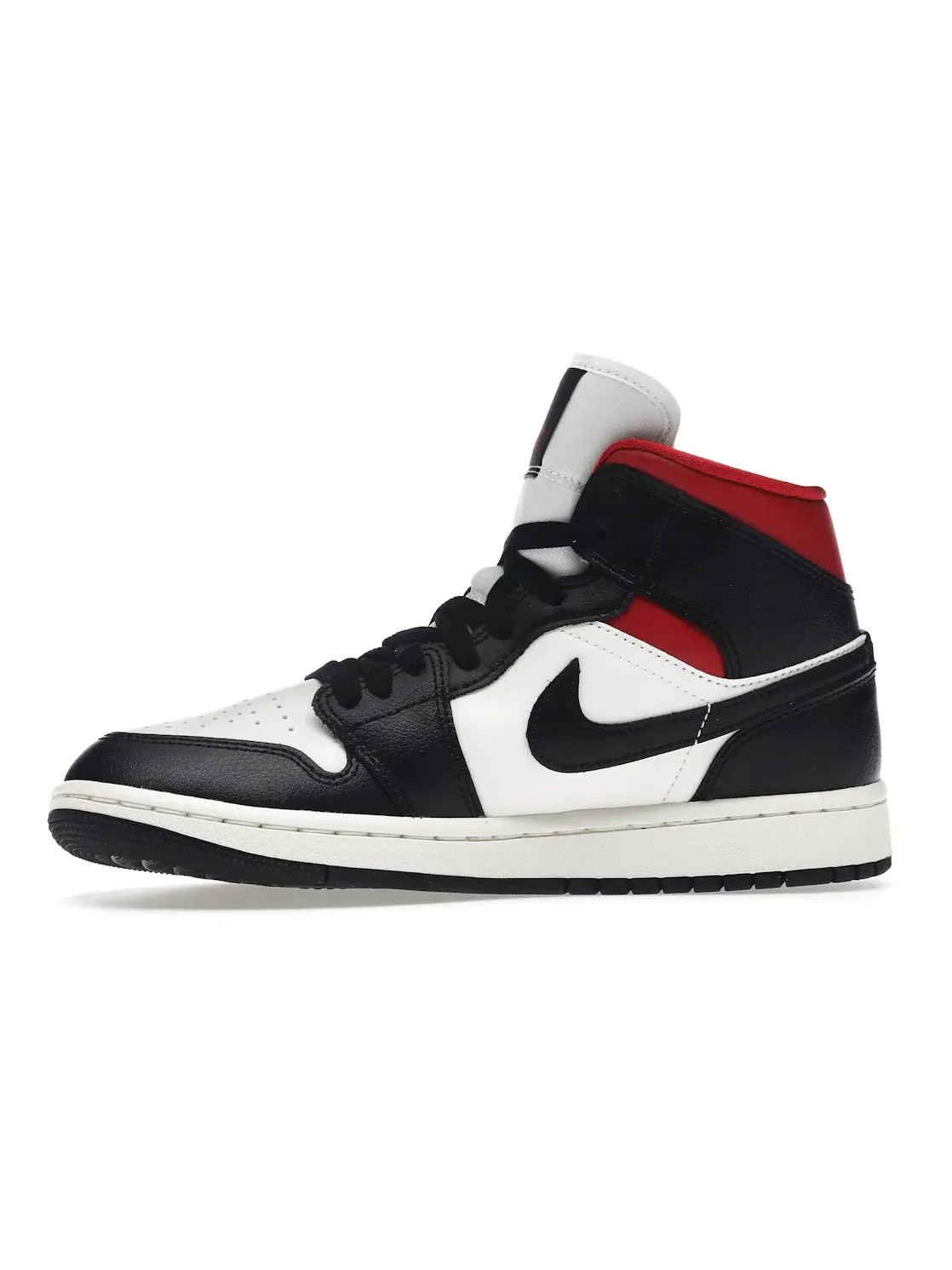 Женские кроссовки с контрастными элементами Jordan 1 Mid Jordan — изображение 3 из 4, черный/красный