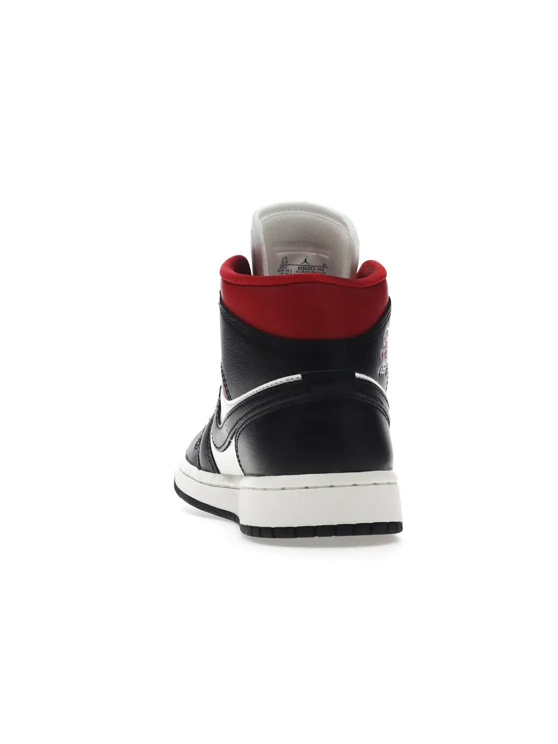 Женские кроссовки с контрастными элементами Jordan 1 Mid Jordan — изображение 4 из 4, черный/красный