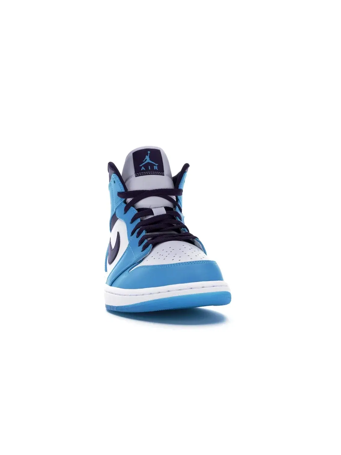 Мужские кроссовки Lifestyle с цветовой гаммой Jordan 1 Mid Hornets Jordan — изображение 2 из 4, синий/фиолетовый-белый