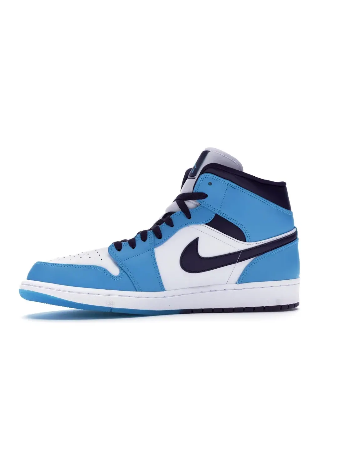 Мужские кроссовки Lifestyle с цветовой гаммой Jordan 1 Mid Hornets Jordan — изображение 3 из 4, синий/фиолетовый-белый