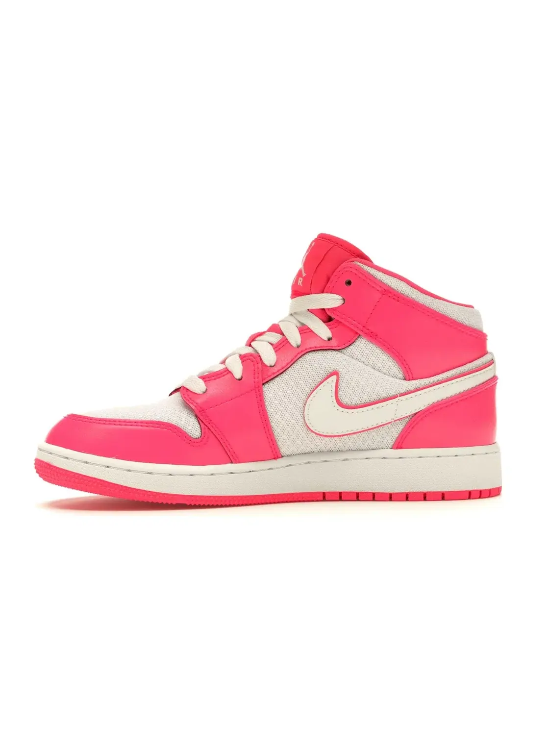 Детские кроссовки с цветными акцентами Jordan 1 Mid — изображение 3 из 4, розовый/белый-белый