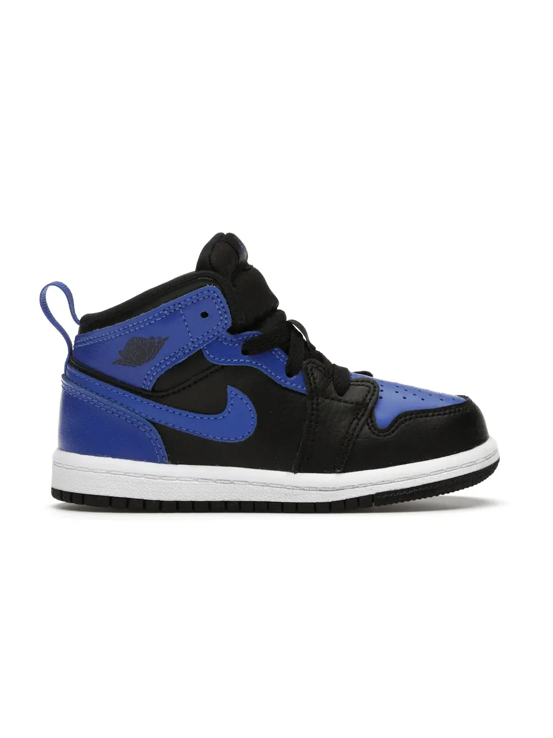 Детские кроссовки с кожаным верхом Jordan 1 Mid Jordan — изображение 1 из 4, черный//белый