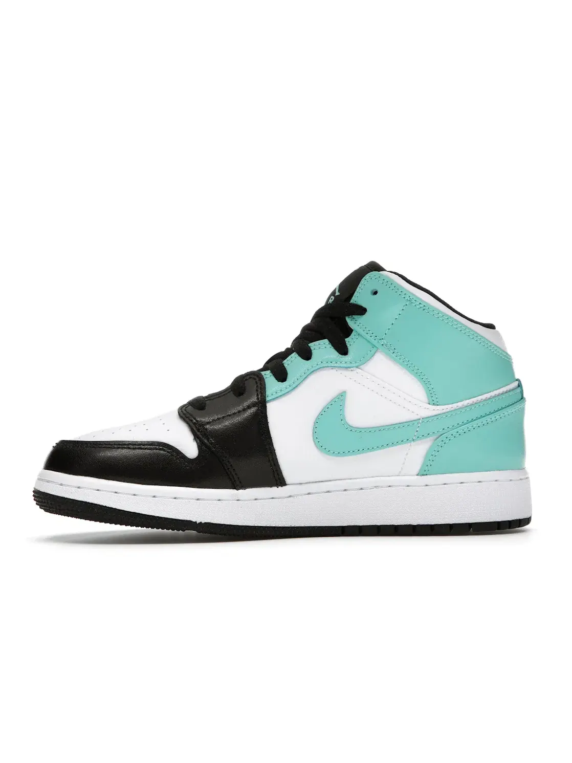 Детские кроссовки с контрастным принтом Jordan 1 Mid — изображение 3 из 4, белый/-черный