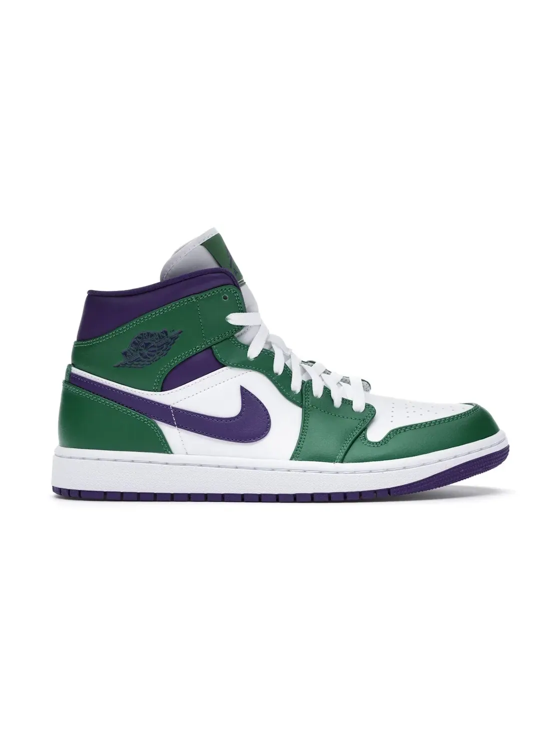 Мужские кроссовки с принтом Jordan 1 Mid Incredible Hulk Jordan — изображение 1 из 4, фиолетовый-белый