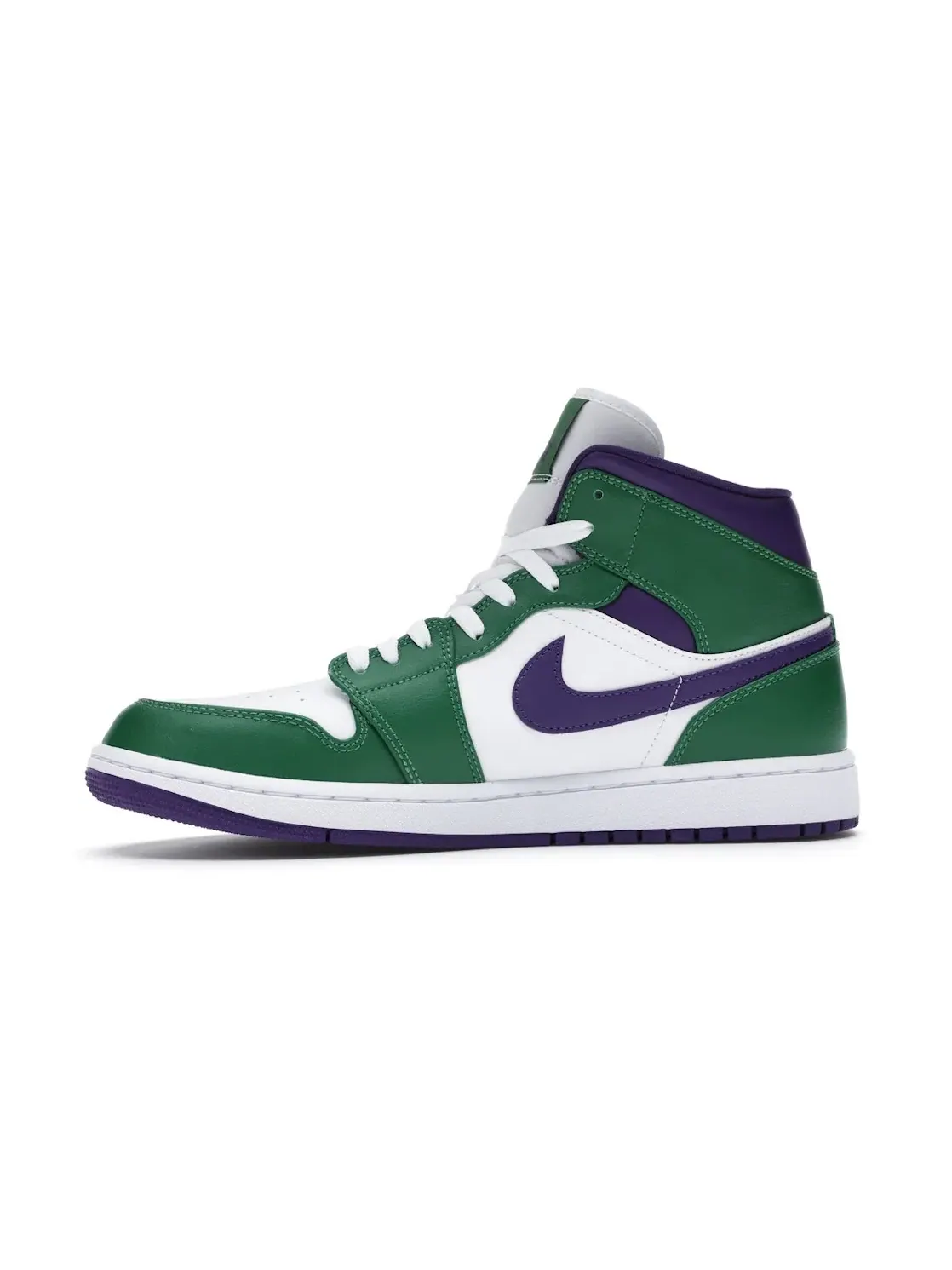 Мужские кроссовки с принтом Jordan 1 Mid Incredible Hulk Jordan — изображение 3 из 4, фиолетовый-белый