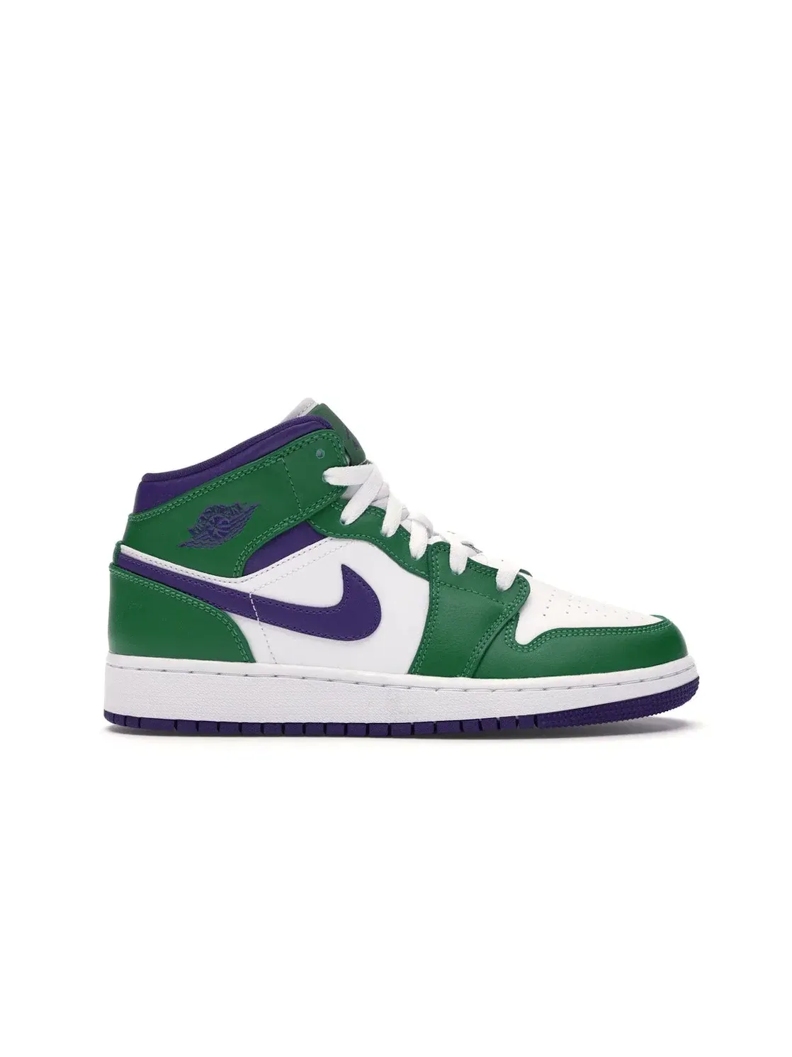 Детские кроссовки для мальчиков с зеленым верхом Jordan 1 Mid Incredible Hulk GS Jordan — изображение 1 из 4