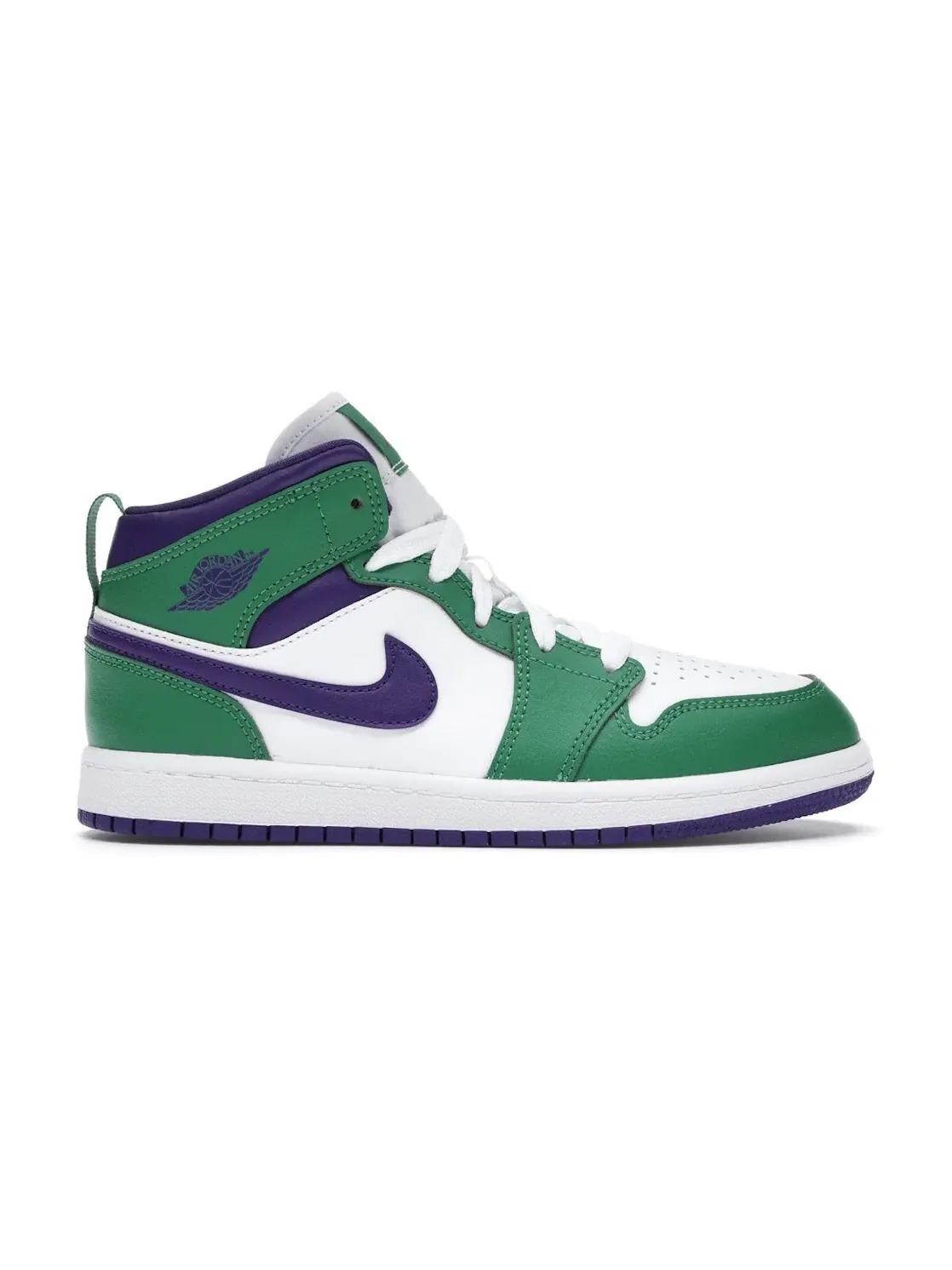 Детские кроссовки Lifestyle Jordan 1 Mid — изображение 1 из 4, белый-фиолетовый