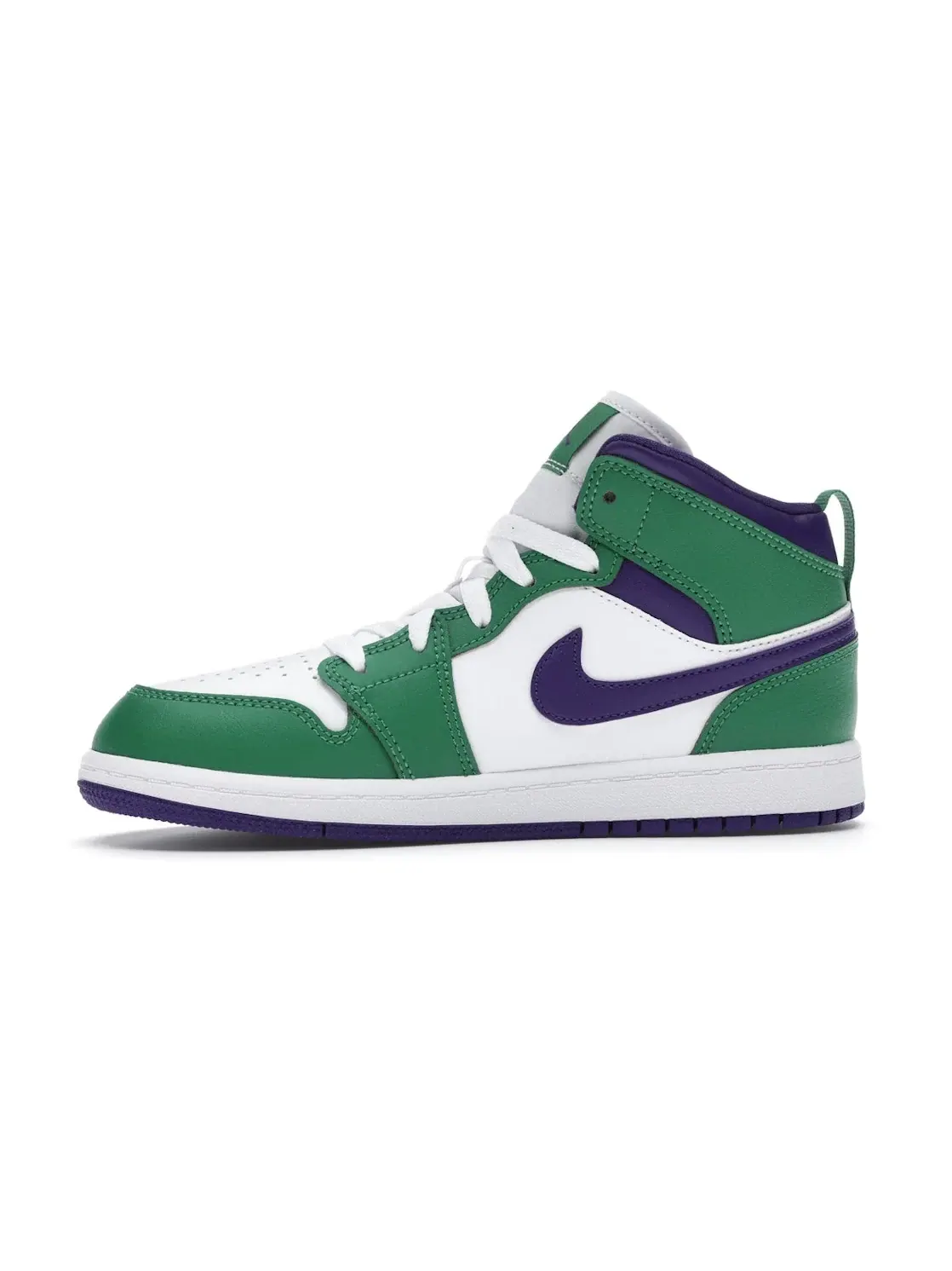 Детские кроссовки Lifestyle Jordan 1 Mid — изображение 3 из 4, белый-фиолетовый