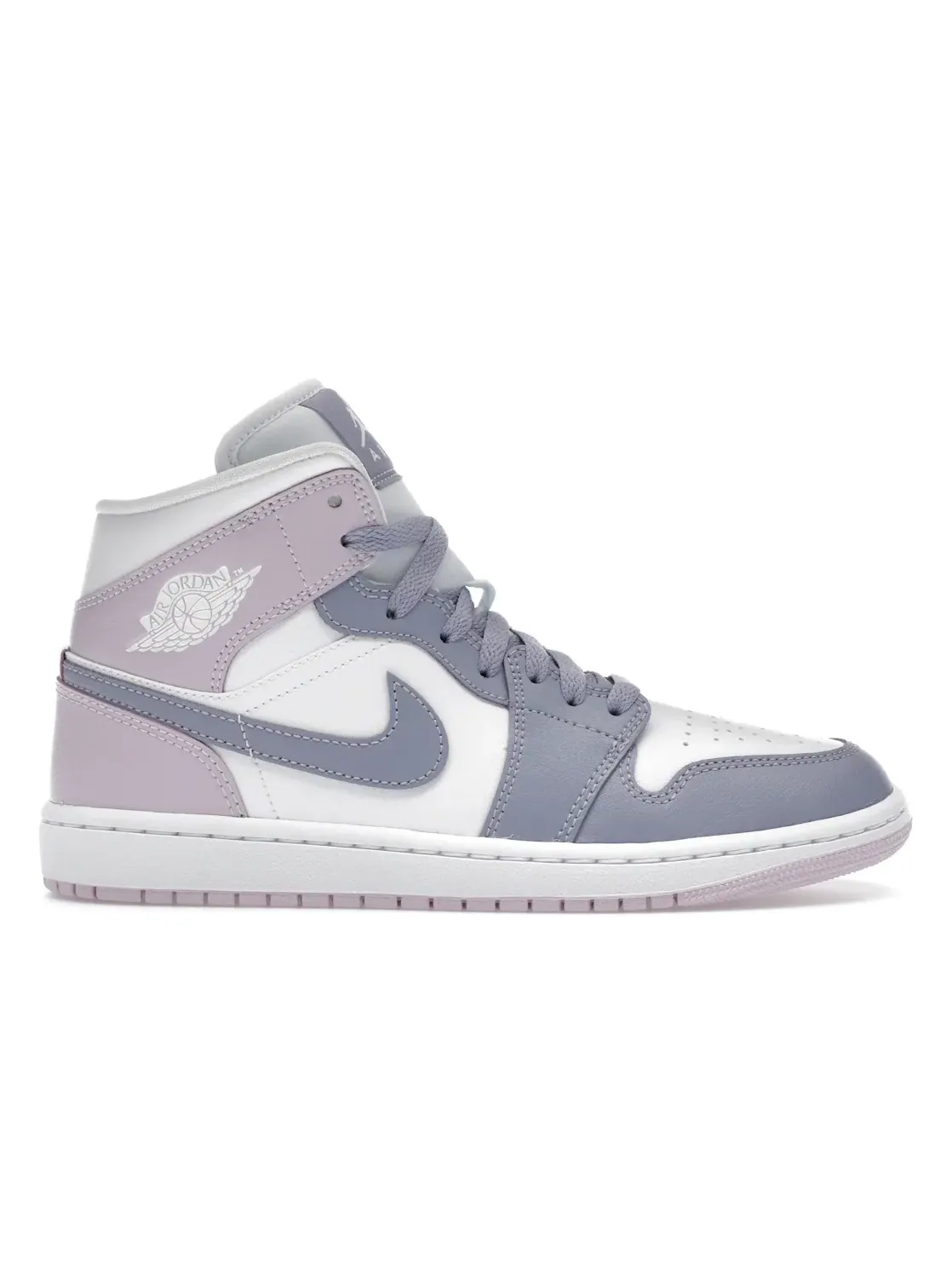 Женские кроссовки Lifestyle с пастельной цветовой гаммой Jordan 1 Mid — изображение 1 из 4, индиго//белый