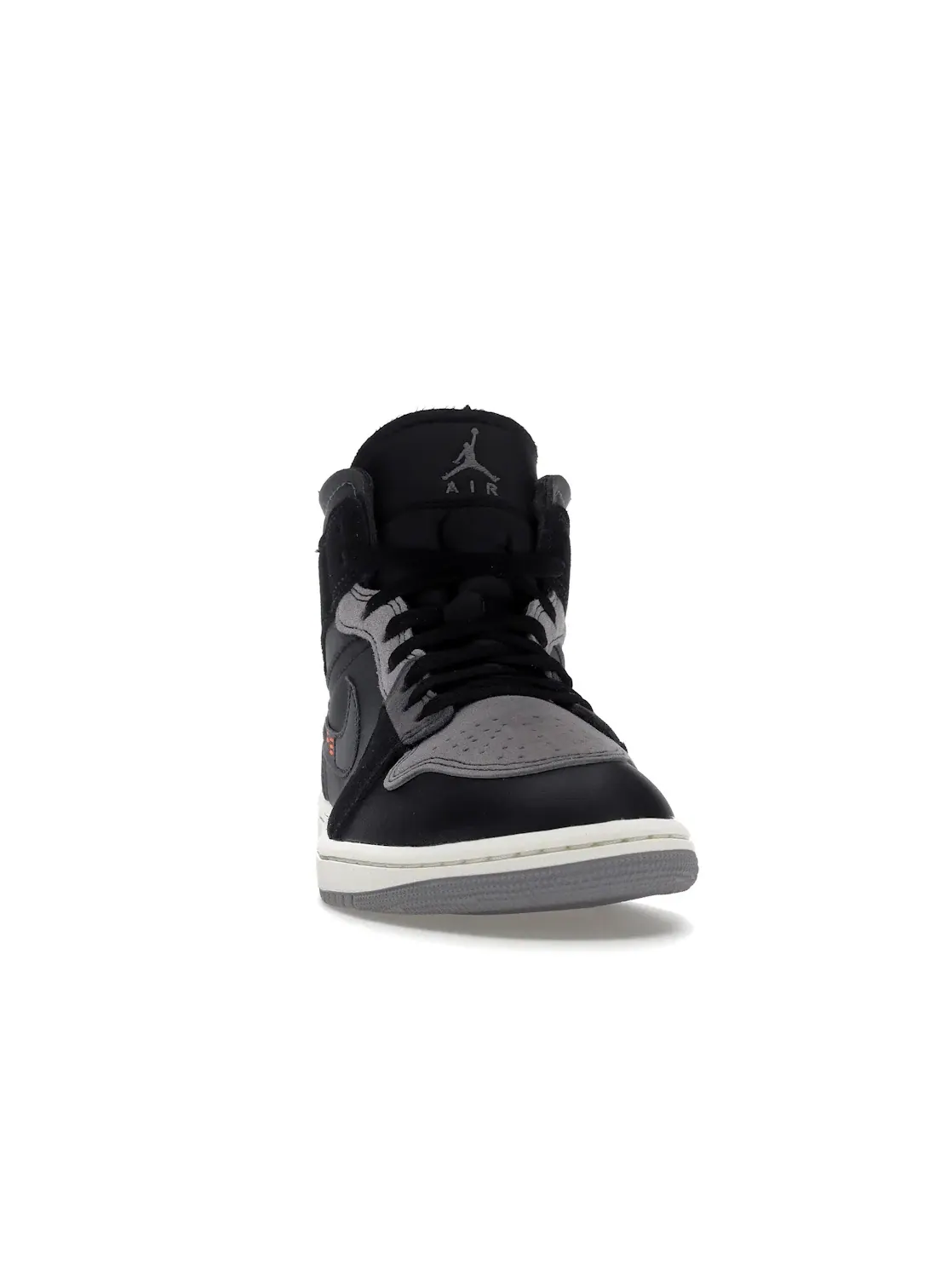 Мужские кроссовки с принтом Jordan 1 Mid Jordan — изображение 2 из 4, черный/серый-оранжевый