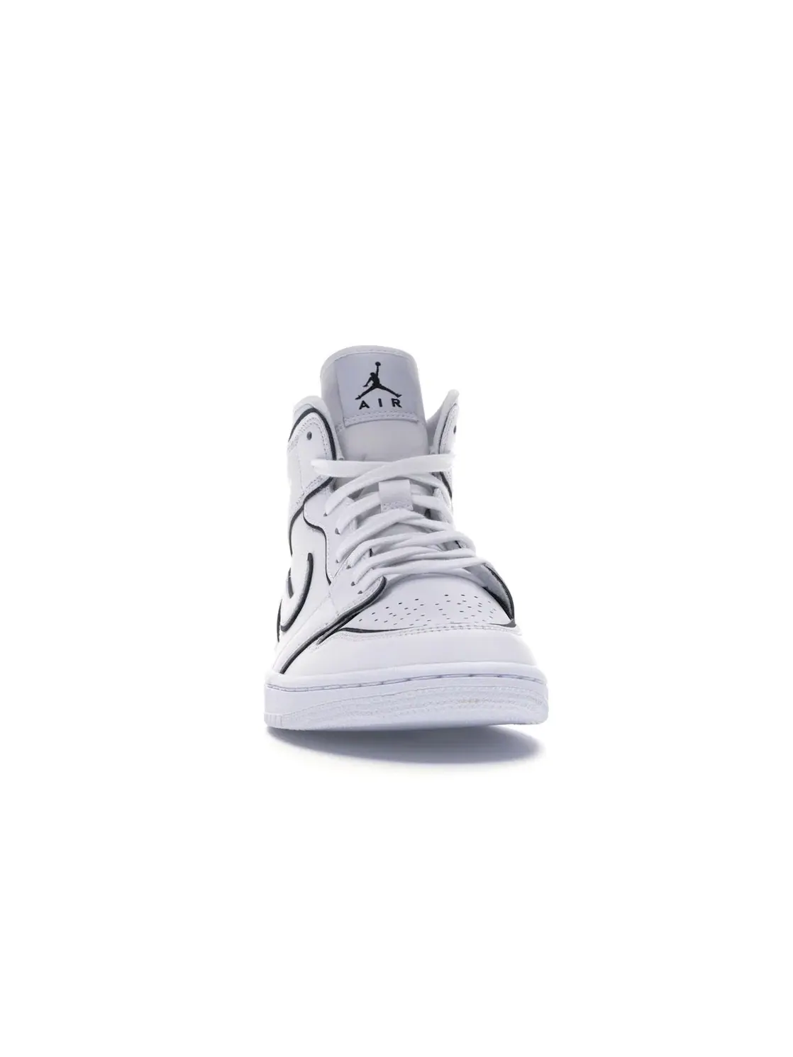 Женские кроссовки с перламутровыми вставками Jordan 1 Mid Jordan — изображение 2 из 4, белый/белый
