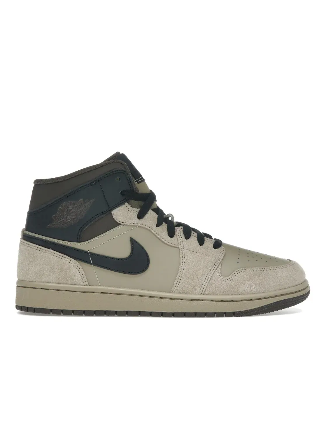 Мужские кроссовки Lifestyle Jordan 1 Mid Jordan — изображение 1 из 4, хаки/черный/коричневый