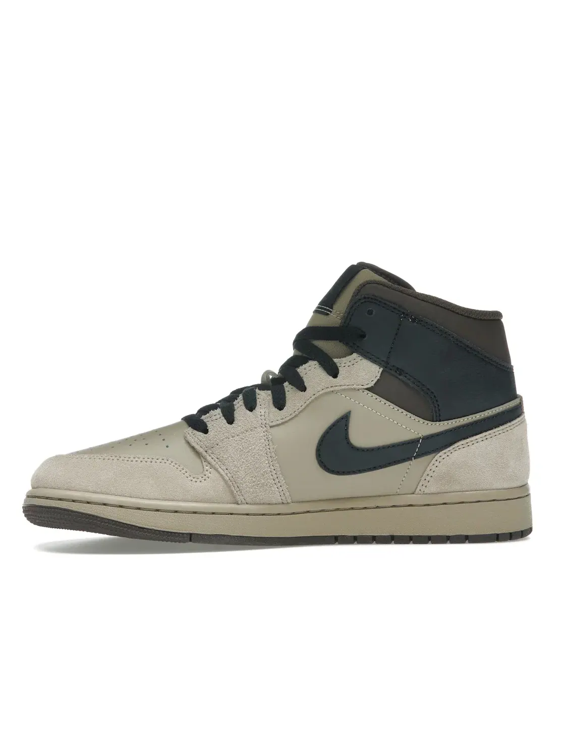 Мужские кроссовки Lifestyle Jordan 1 Mid Jordan — изображение 3 из 4, хаки/черный/коричневый