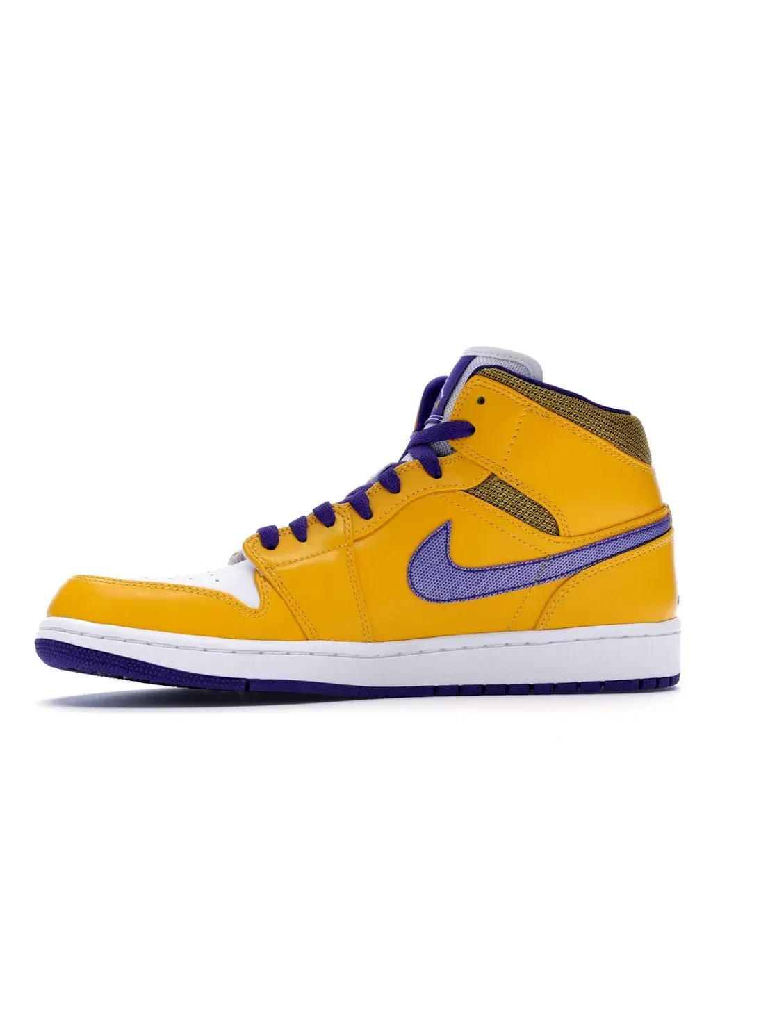 Мужские кроссовки Lifestyle Jordan 1 Mid Lakers Jordan — изображение 3 из 4, золотистый/желтый-белый