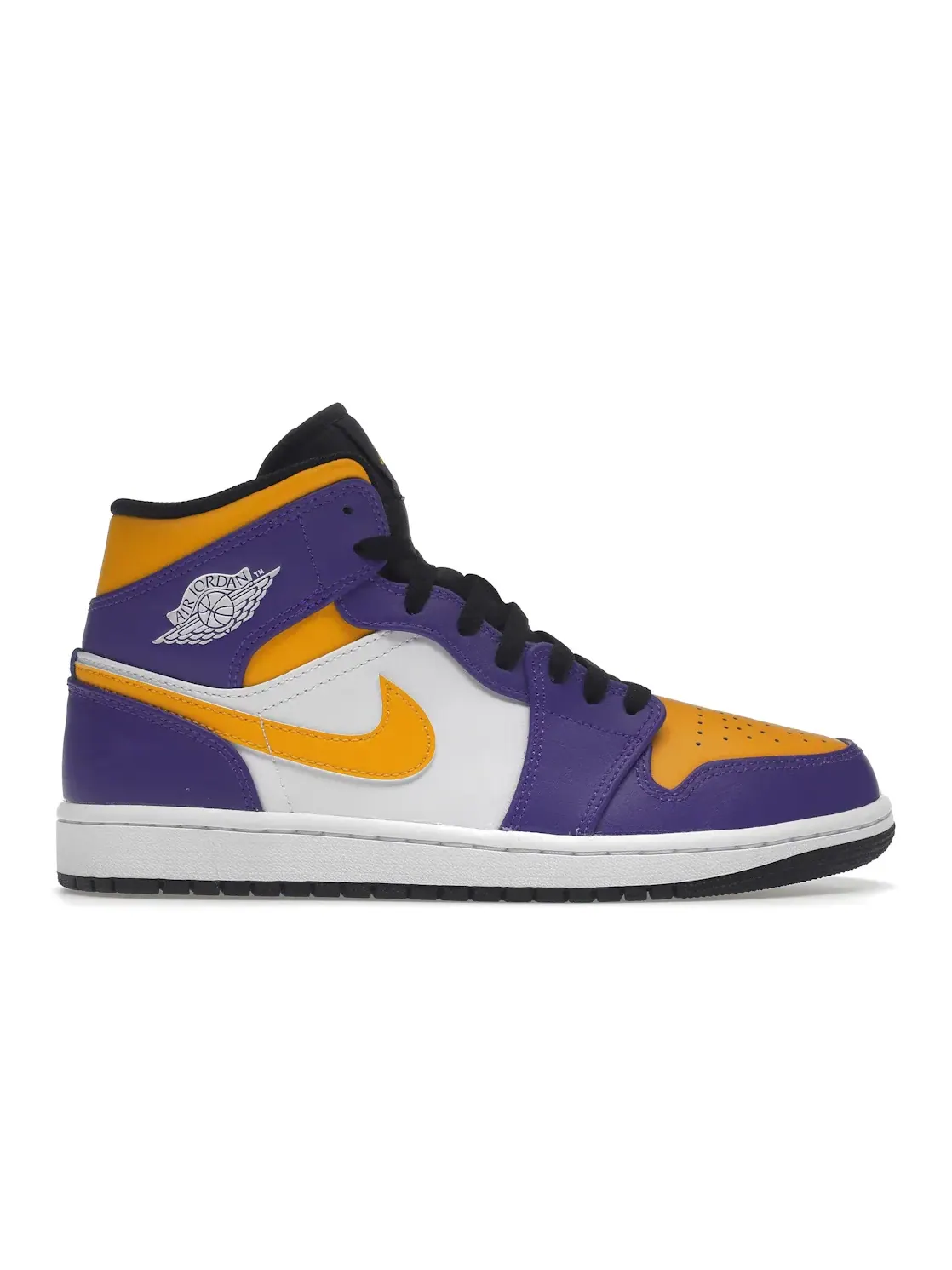 Мужские кроссовки в цветах Lakers Jordan 1 Mid Jordan — изображение 1 из 4